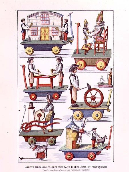 Mechanikai játékkatalógus Henri dAllemagne játékok történetéből alkotó: French School