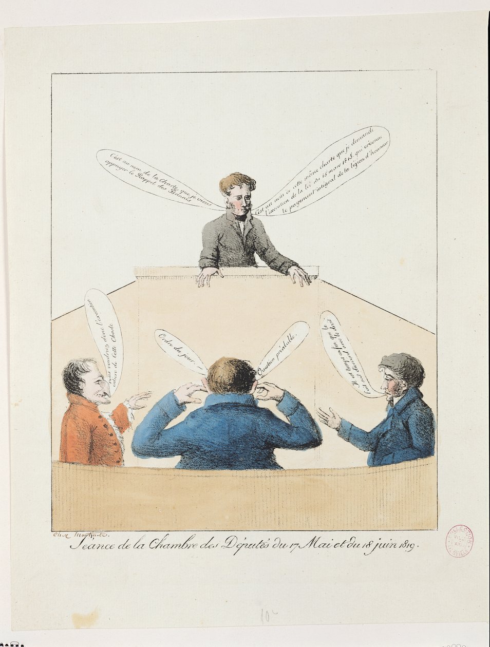 A képviselőház ülése 1819. május 17-től június 18-ig alkotó: French School
