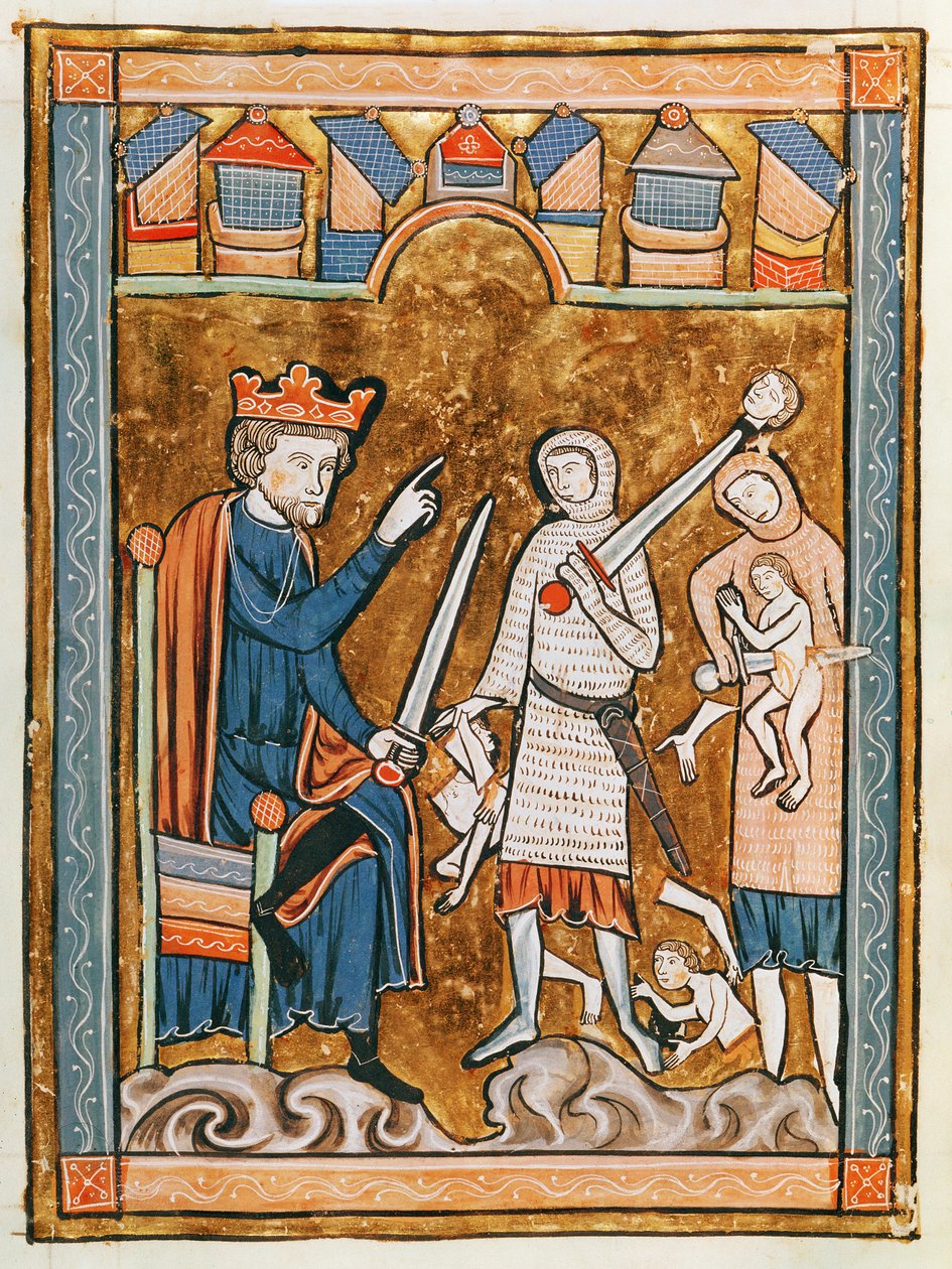 Ms 3016 fol.11v Az ártatlanok mészárlása, Psautier a lUsage de Paris alkotó: French School