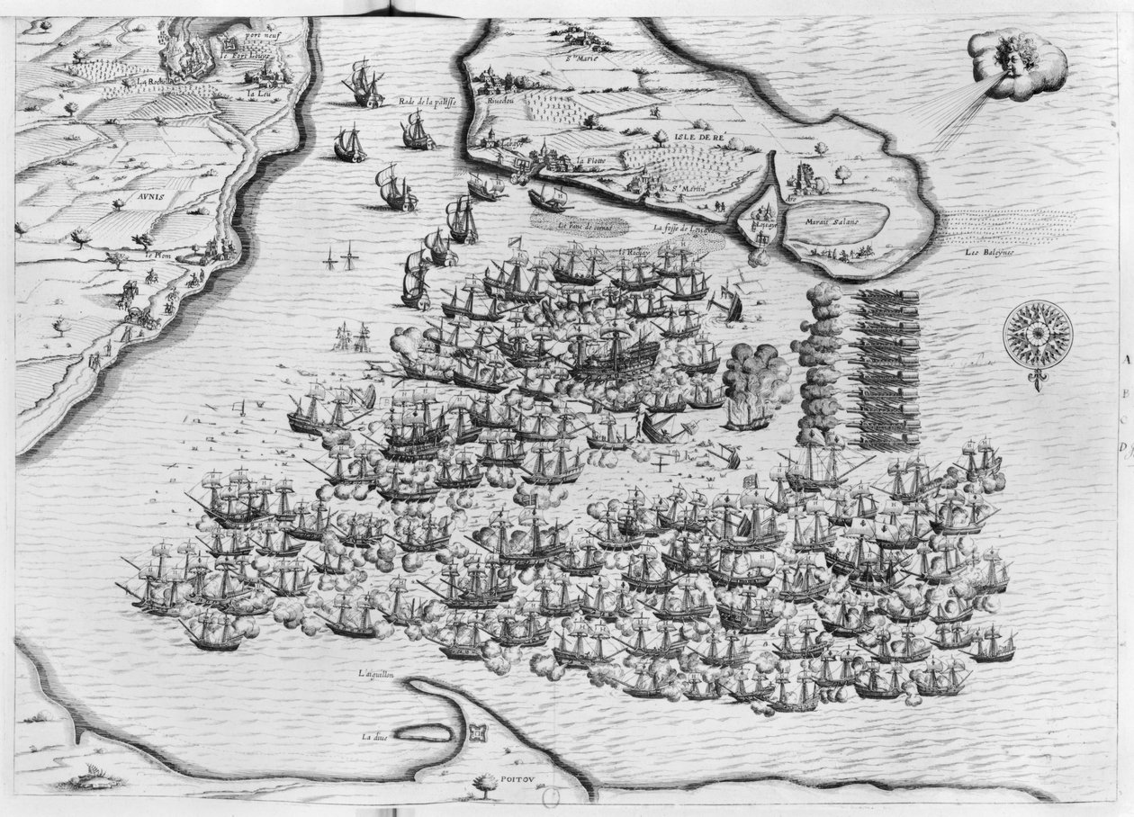 Saint-Martin-de-Re-i tengeri csata 1622. október 27-én, Ile de Re alkotó: French School