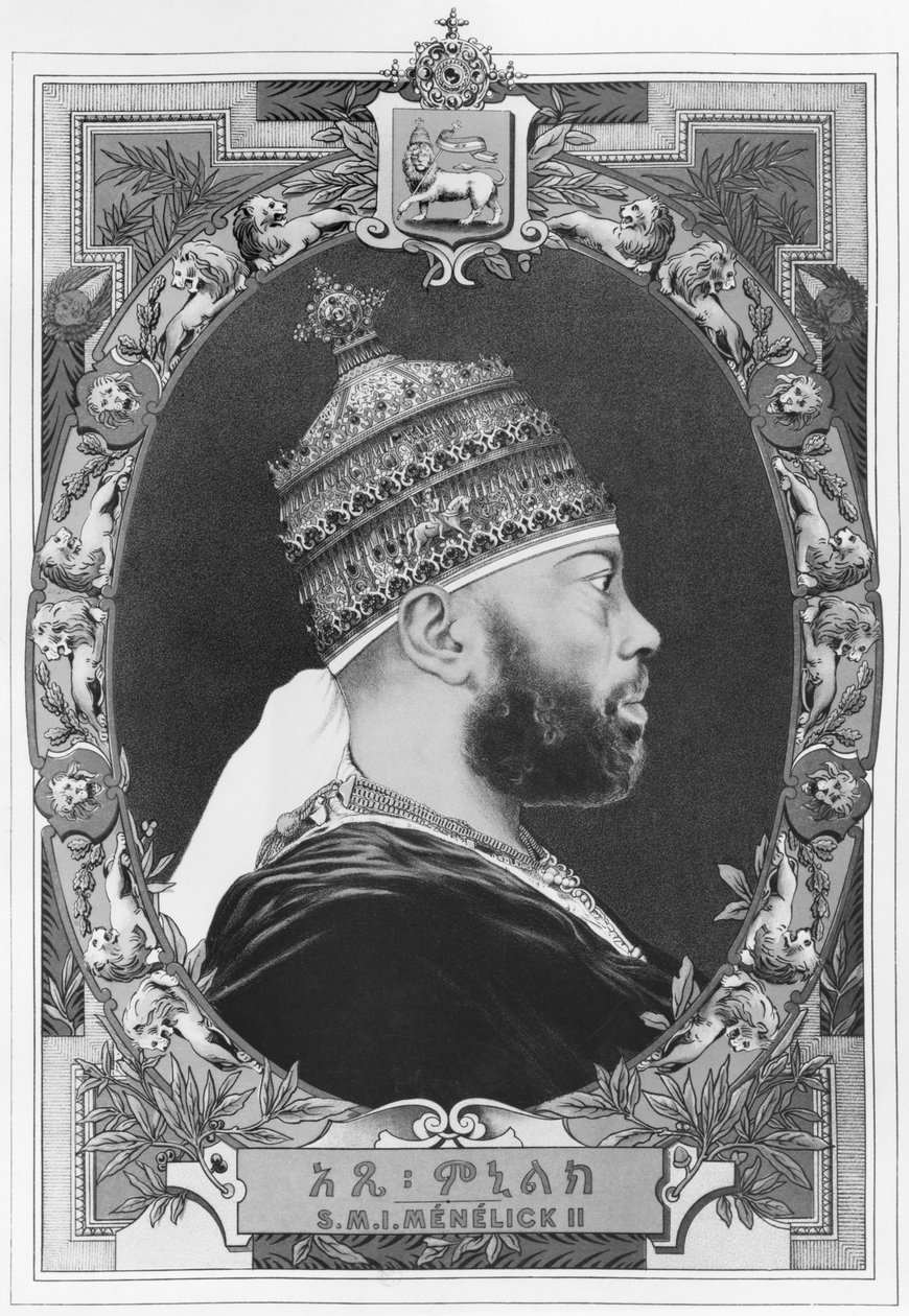 Az etióp Negus, II. Menelik (1844-1913) alkotó: French School