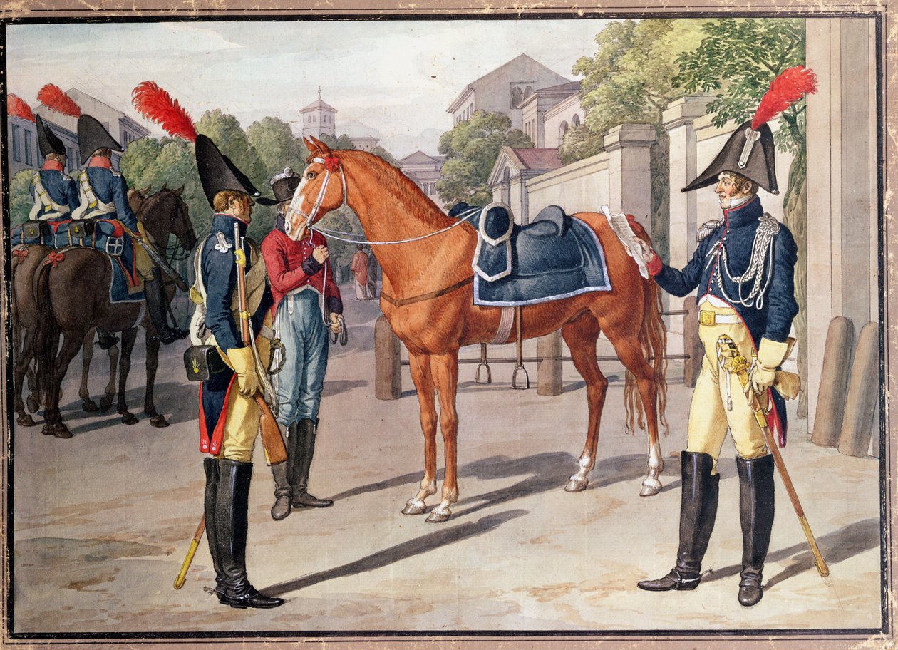 1826-ban a királyi gárda tisztje és őre alkotó: French School
