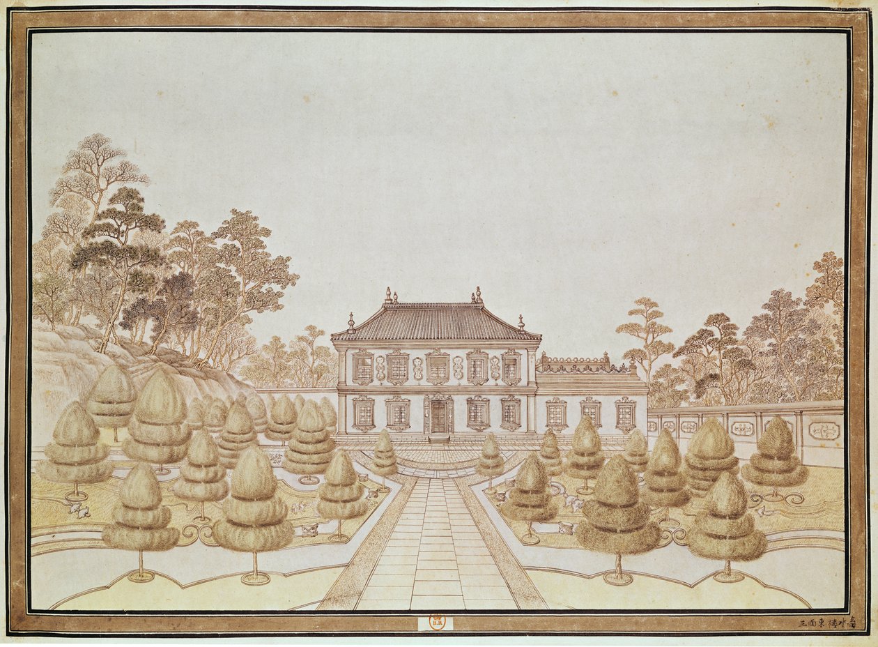 A 36 császárpalota egyike Yuen Ming Yuenben, Benoit építette 1750-ben alkotó: French School