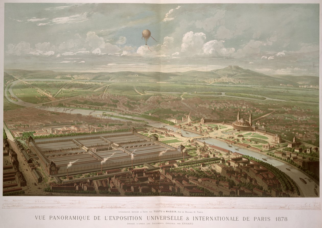 Az Exposition Universelle panorámaképe, Párizs, 1878 alkotó: French School