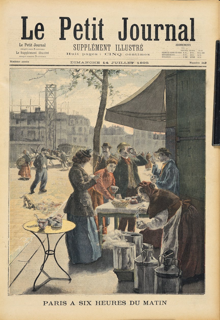 Párizs reggel hat órakor, a „Le Petit Journal”-ból, 1895. július 14. alkotó: French School