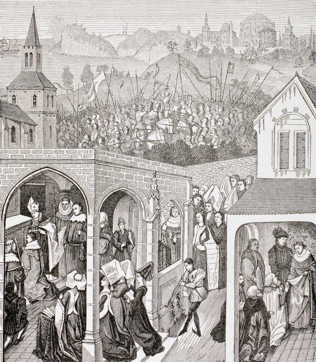 II. Fülöp Ágoston, Franciaország királya, Paul Lacroix "Military and Religious Life in the Middle Ages" című művéből, London, 1880 körül jelent meg. alkotó: French School