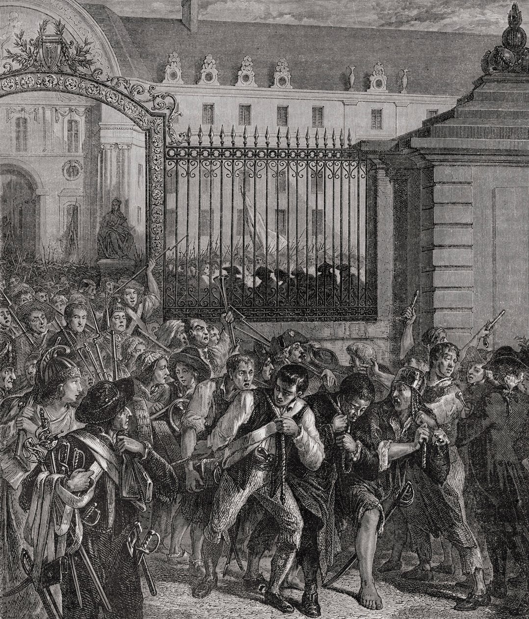 A rokkantok fegyvertárának kifosztása, 1789. július 14 alkotó: French School