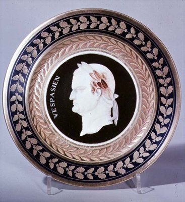 Vespasianus császárt (i.sz. 9-79) ábrázoló tábla 1810 körül alkotó: French School