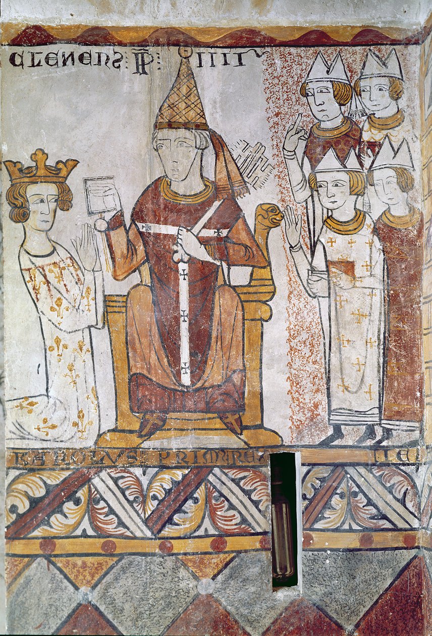 IV. Kelemen pápa (1195-1268 körül): Anjou Károly (1226-85) beruházása a Szicíliai Királyságba, 1265. június 28. alkotó: French School
