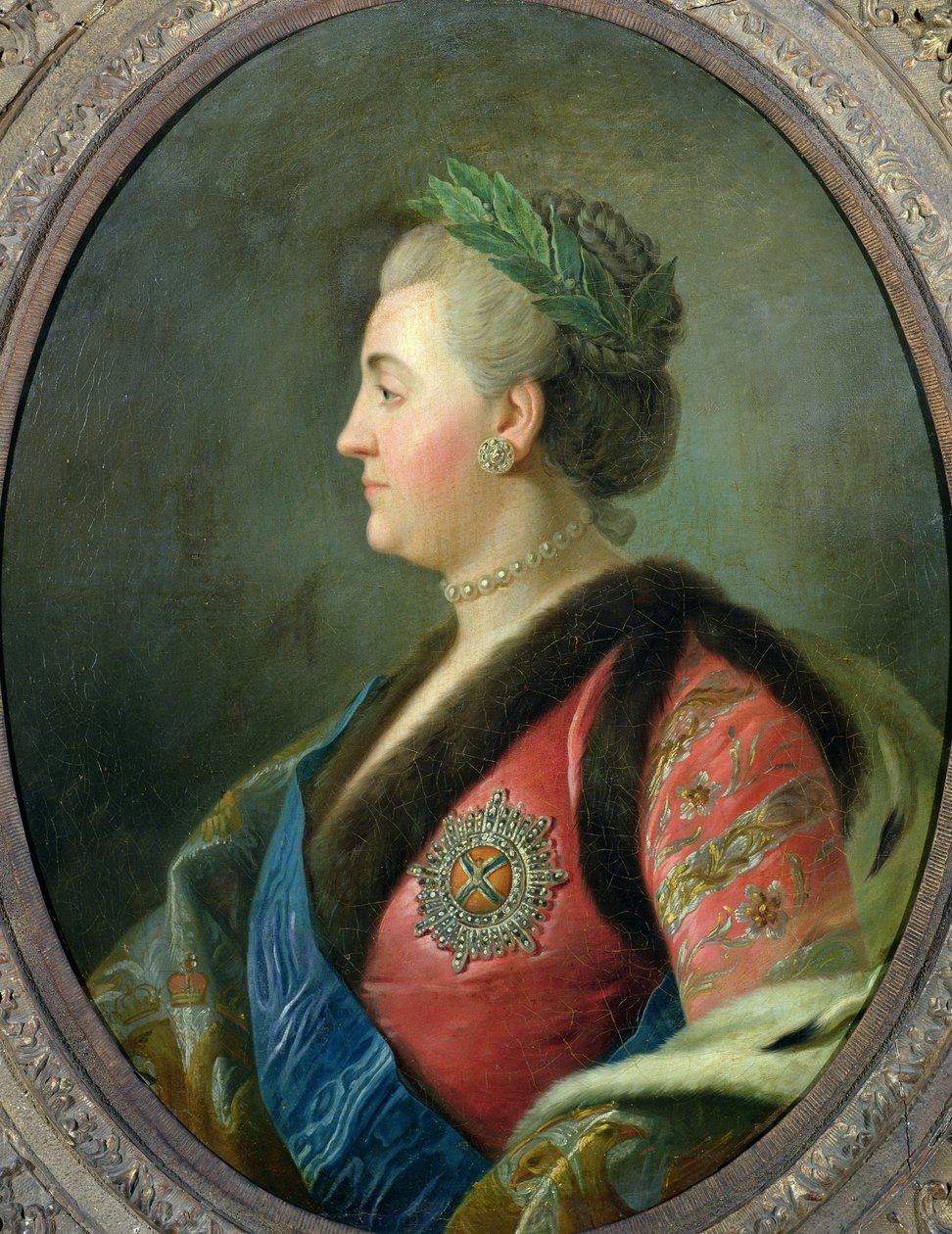 II. Katalin (1729-1796) orosz portréja alkotó: French School