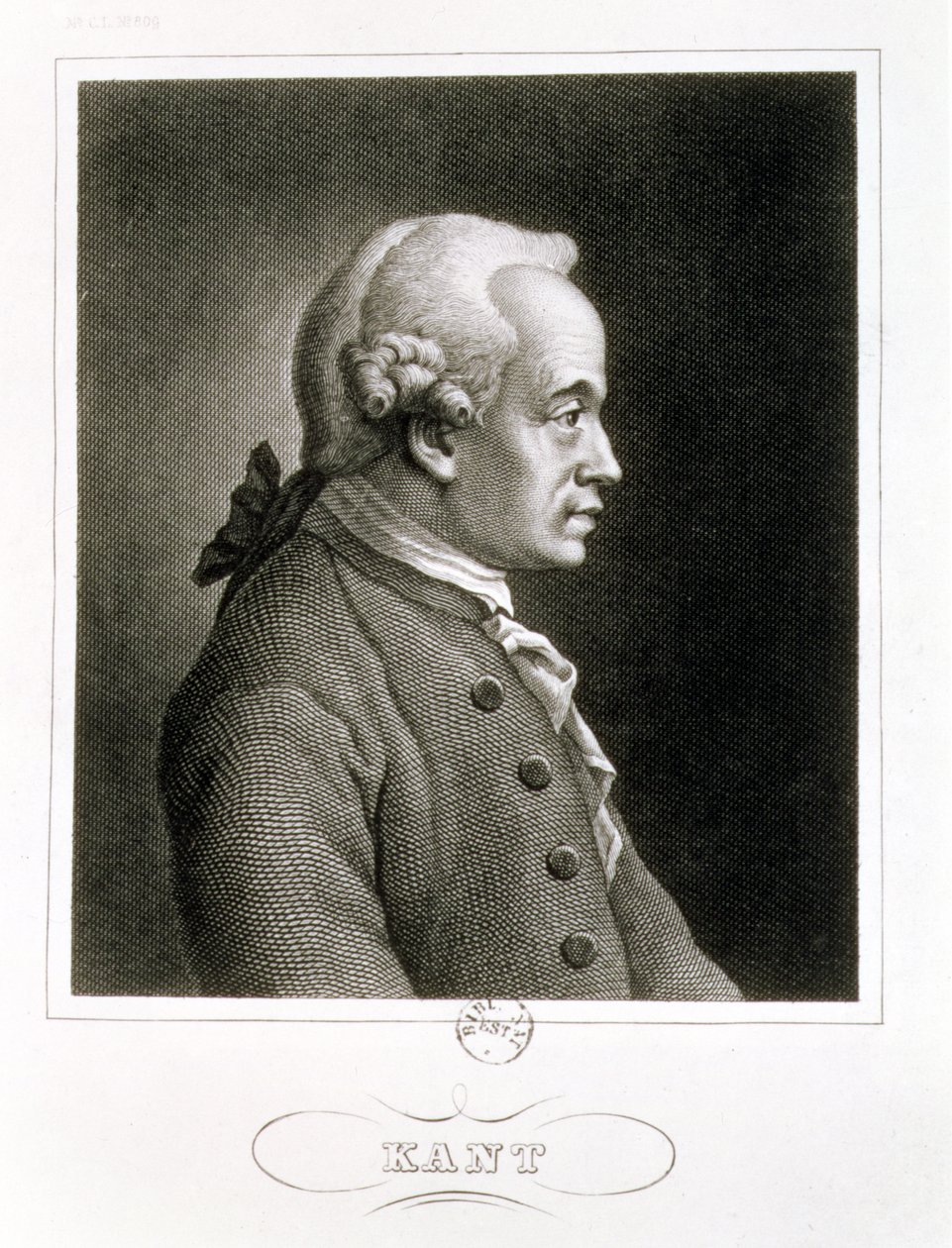 Immanuel Kant (1704-1804) német filozófus portréja alkotó: French School