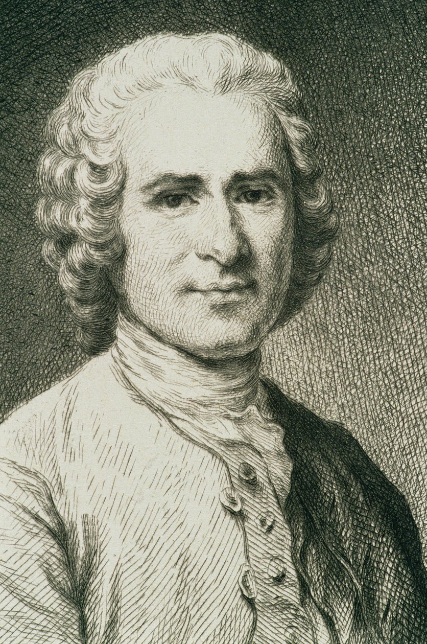 Jean Jacques Rousseau (1712-78) francia filozófus portréja alkotó: French School