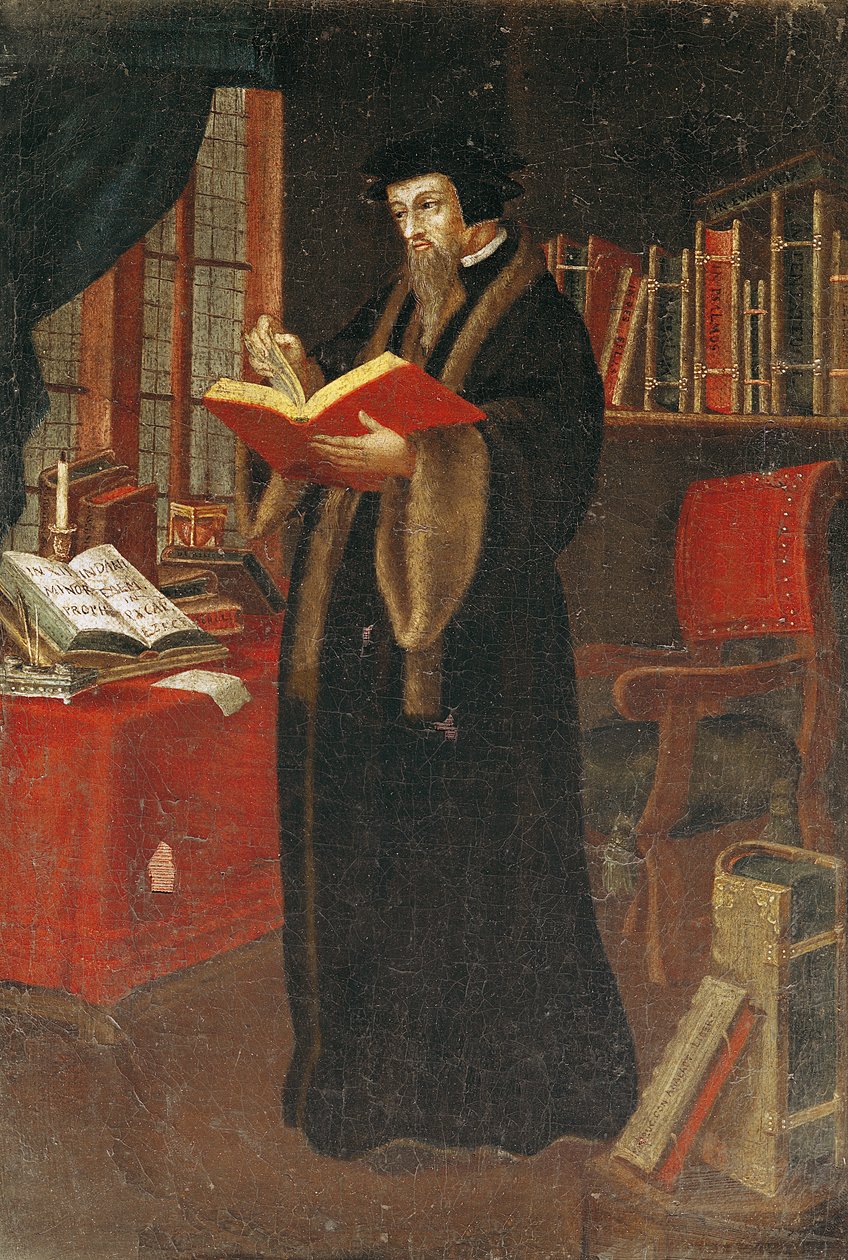 Kálvin János (1509-64) francia teológus és reformátor portréja alkotó: French School
