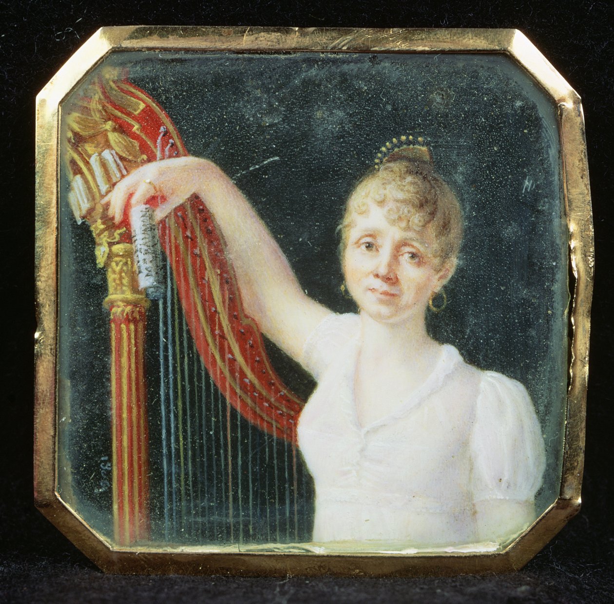 Madame Beaumont portréja (zománc az elefántcsonton) alkotó: French School