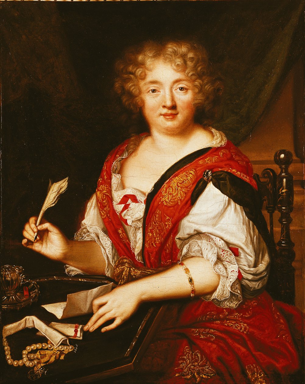 Madame de Sevigne portréja írás alkotó: French School