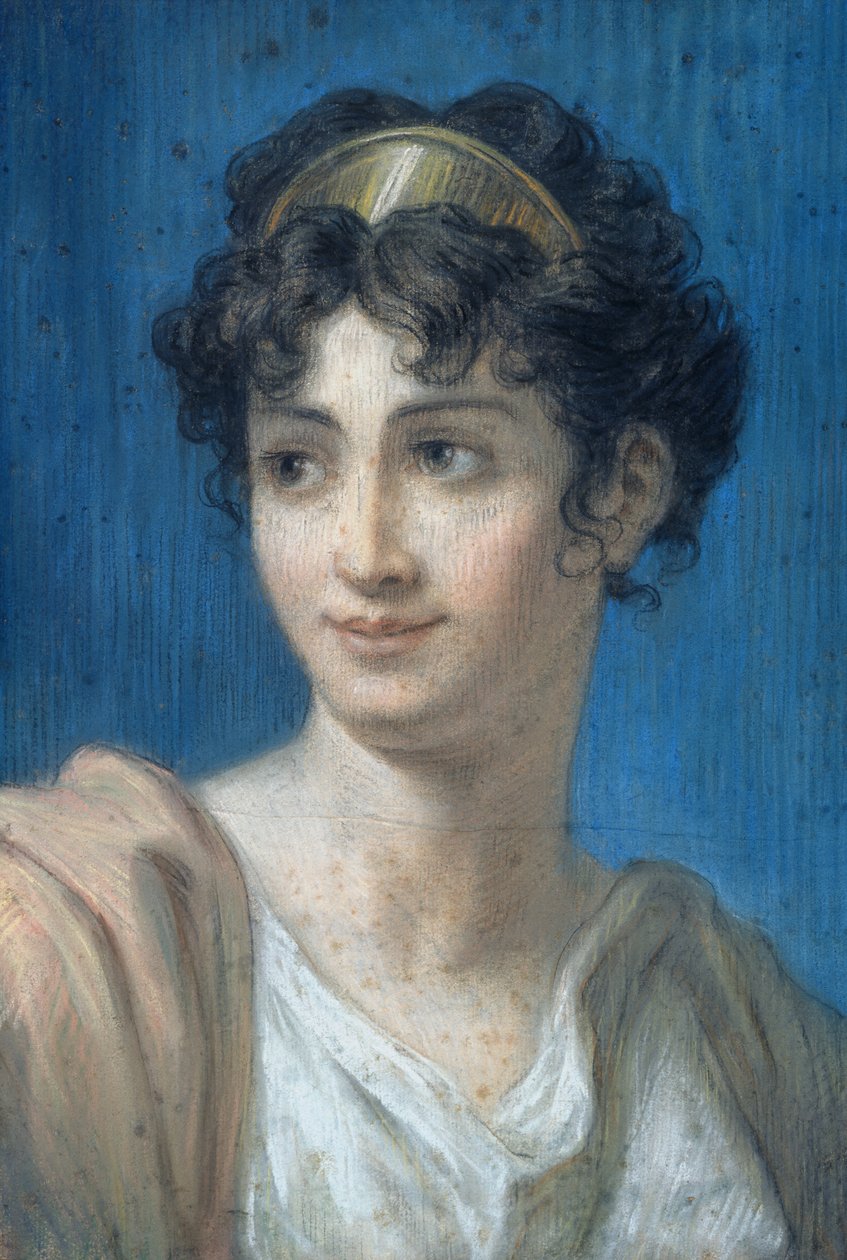 Mademoiselle Georges (1787-1867) portréja (papír pasztell) alkotó: French School