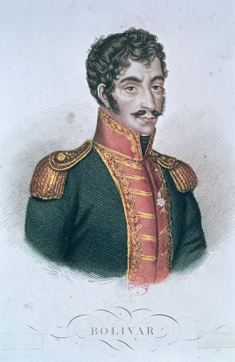 Simon Bolivar (1783-1830) portréja alkotó: French School