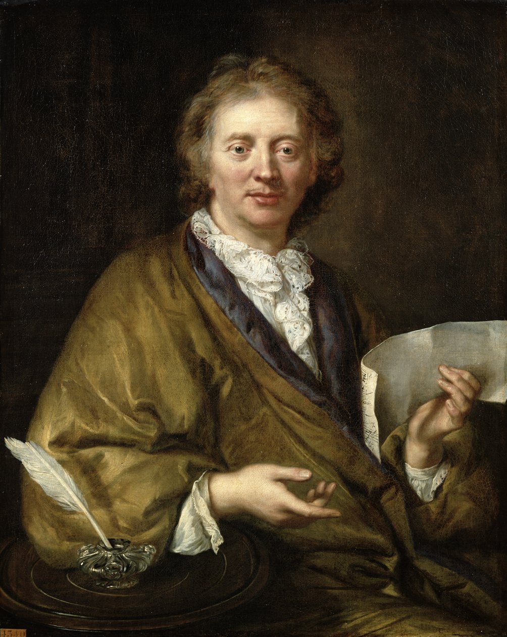 Egy férfi portréja, feltehetően Francois II Couperin (1668-1733) alkotó: French School