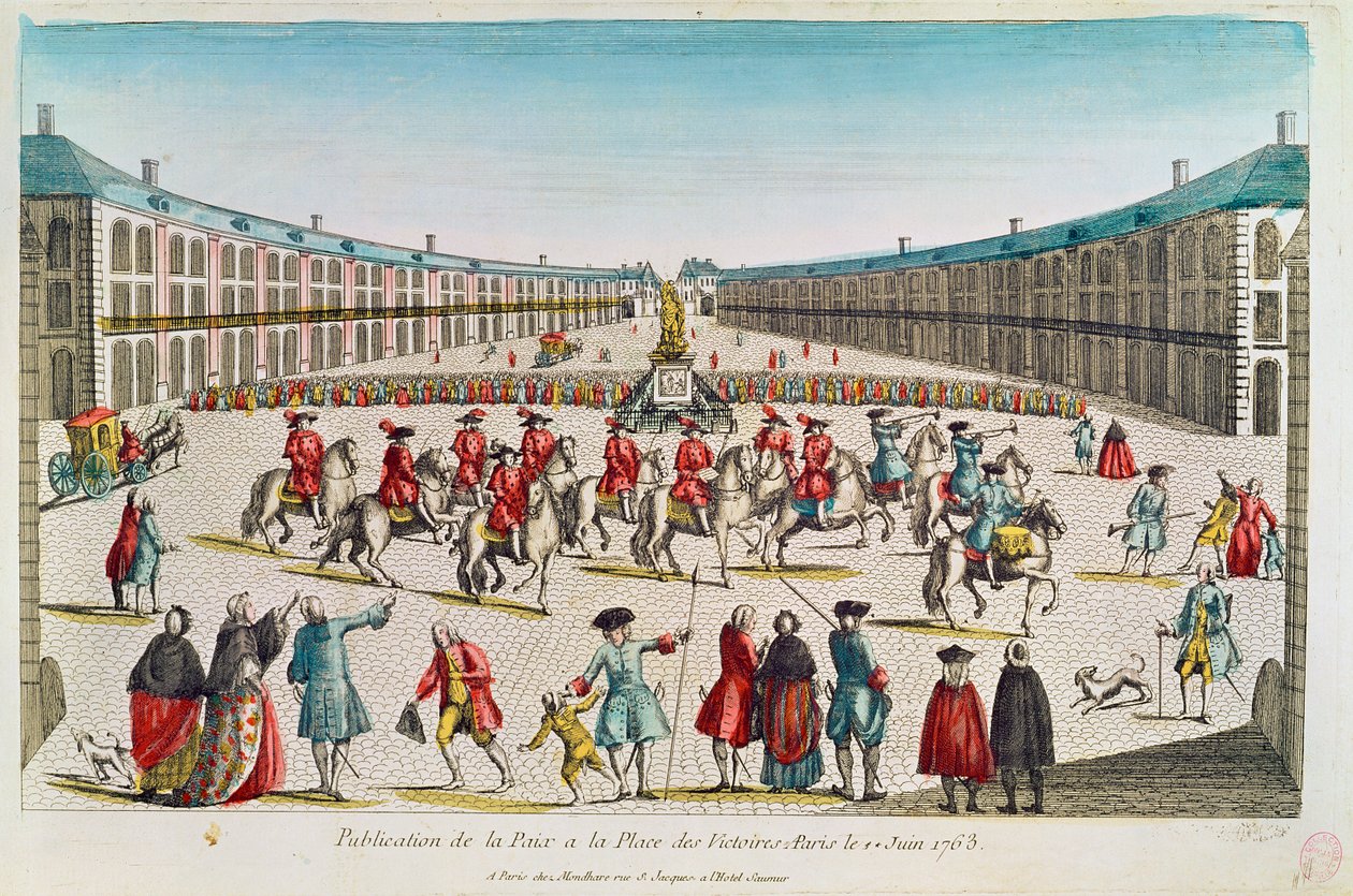 A béke kiadványa, Place des Victoires, 1763. június alkotó: French School
