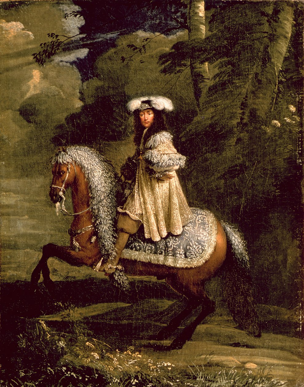 Rider kékben alkotó: French School