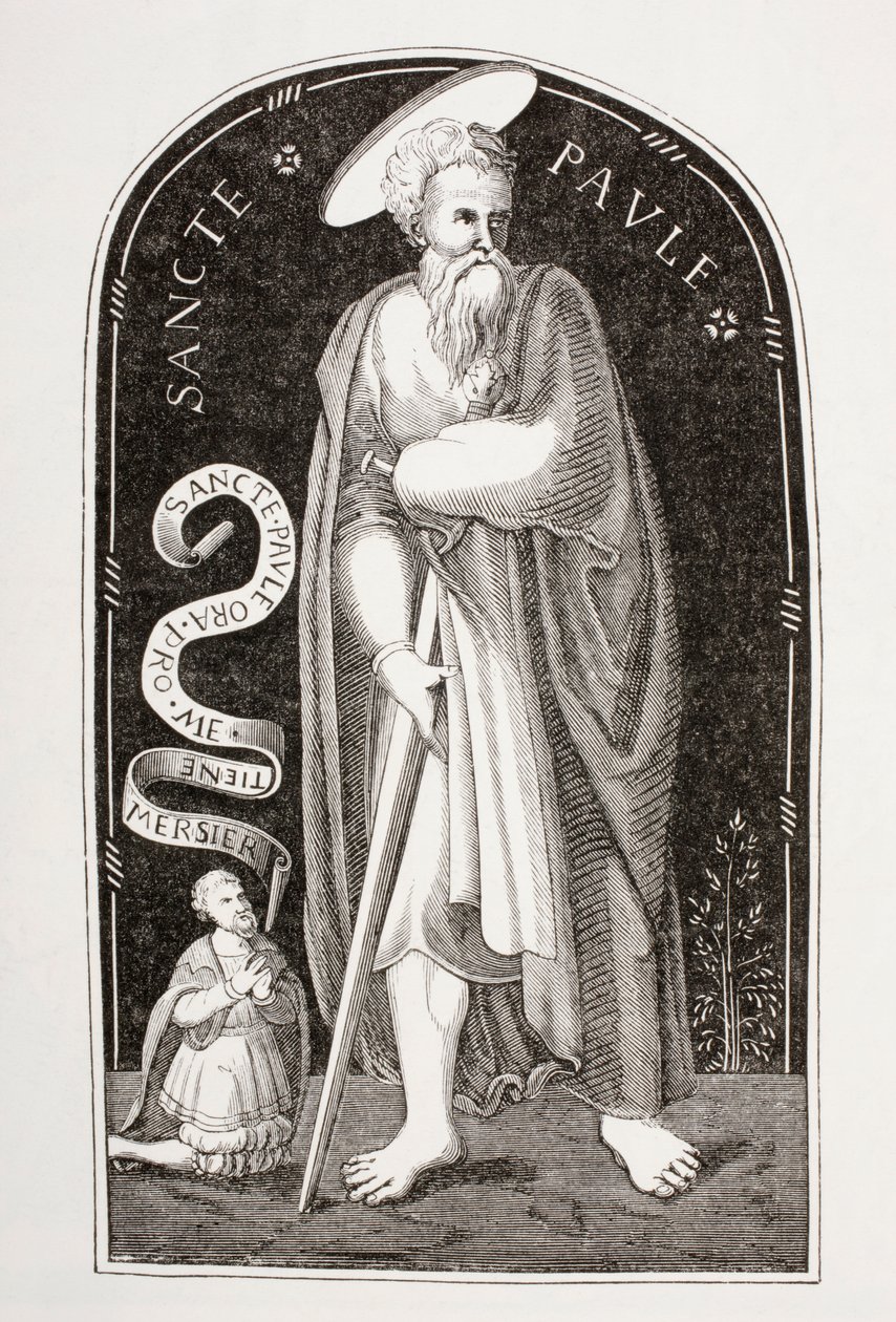Szent Pál apostol, Etienne Mercier limoges-i zománca nyomán, a Les Arts au Moyen Age-ből, 1873-ban alkotó: French School
