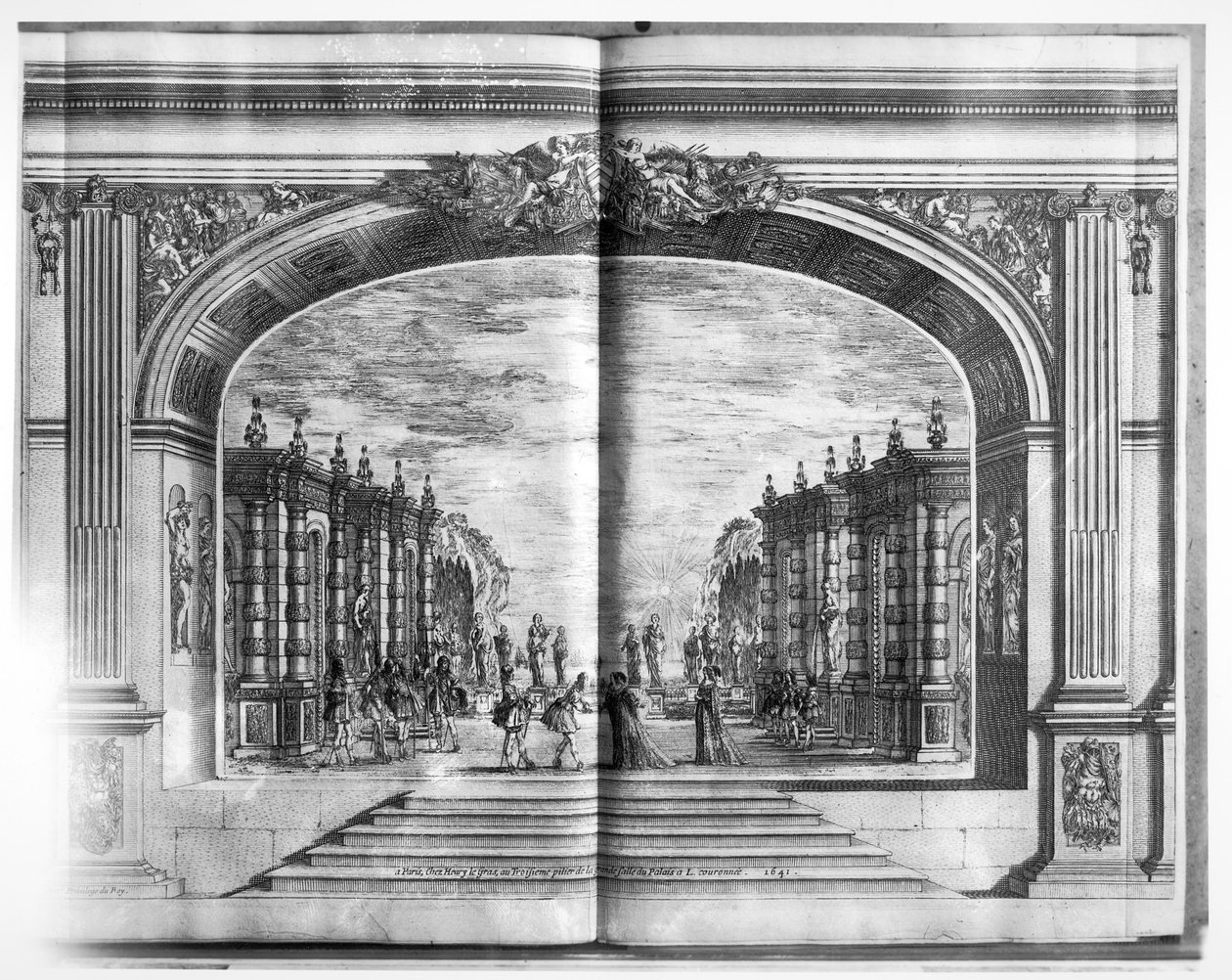Jelenet a Mirame-ből, valószínűleg Richelieu bíborostól (1585-1642) 1641 alkotó: French School
