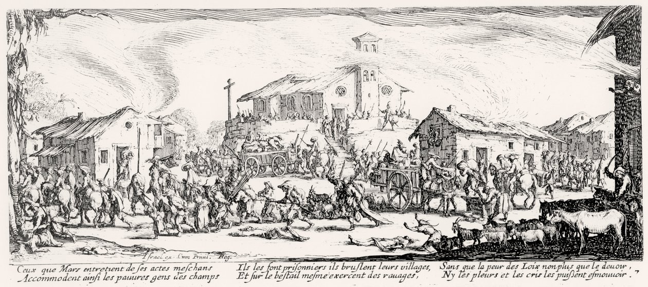 Jelenet a harmincéves háborúból alkotó: French School