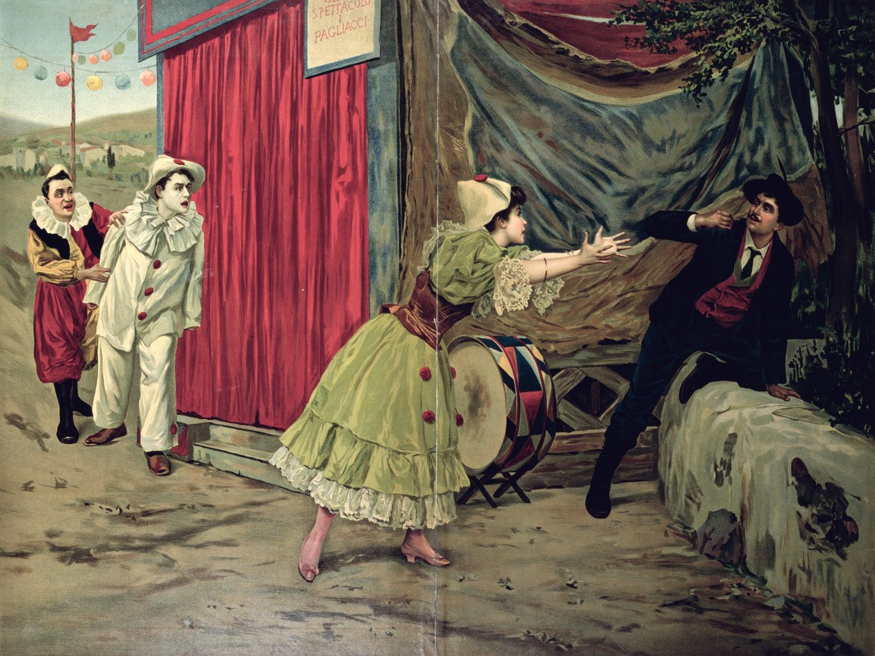 Jelenet Ruggiero Leoncavallo (1857-1919) Pagliacci című operájából alkotó: French School