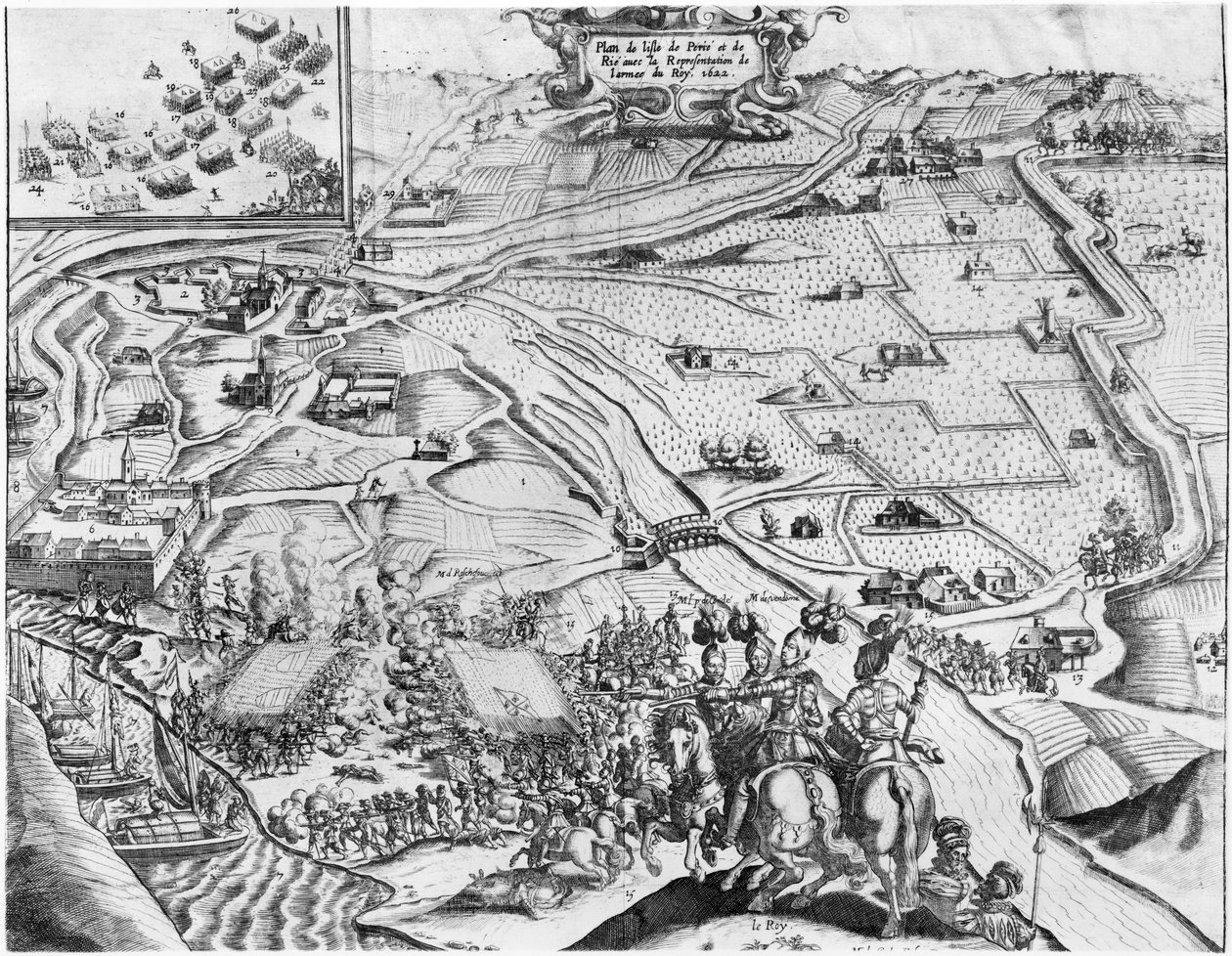 Ile de Re ostroma a királyi hadsereg képviseletével, 1622 alkotó: French School