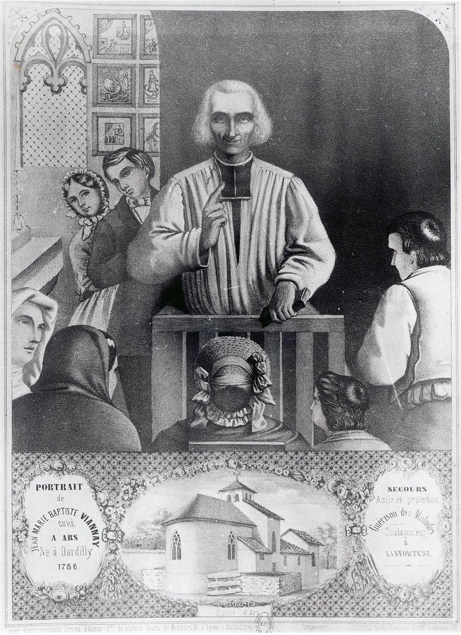 Szent Jean-Marie Vianney (1786-1859) prédikáció, XIX. alkotó: French School