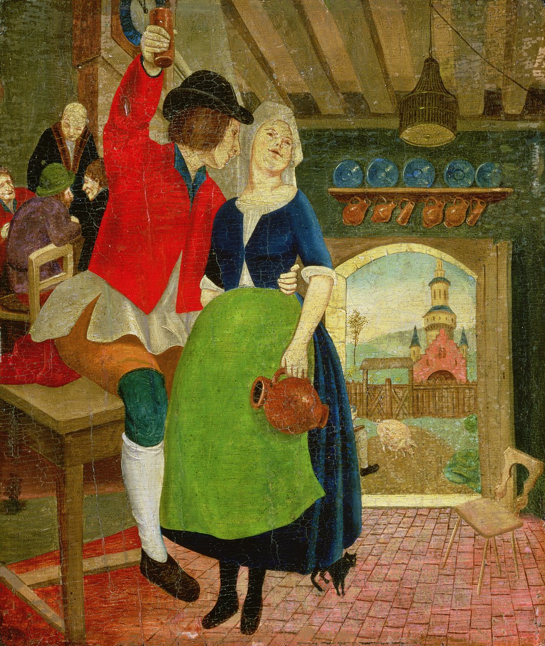 Taverna jelenet (tempera a panelen) alkotó: French School