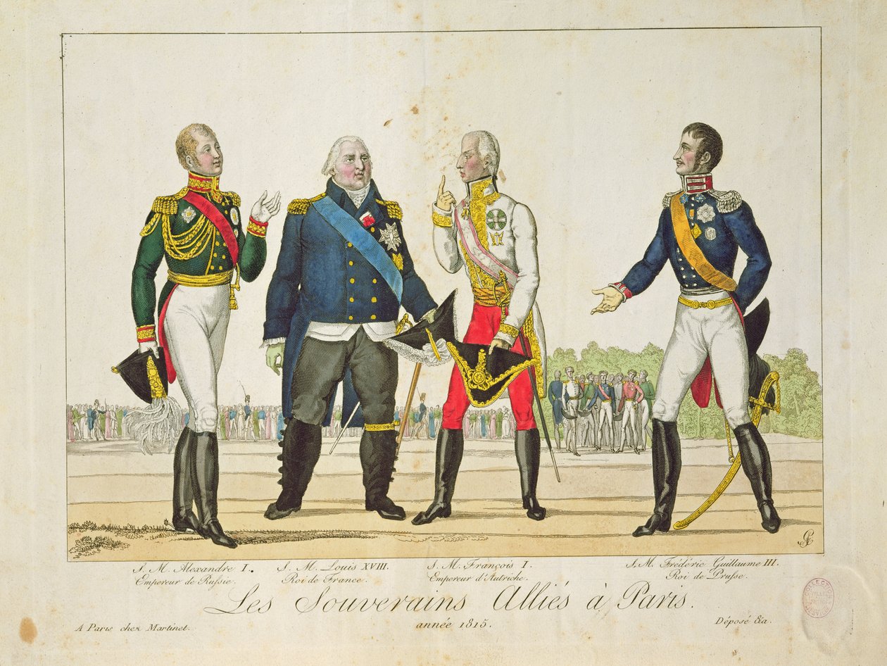 A Szövetséges Szuverének Párizsban 1815-ben alkotó: French School