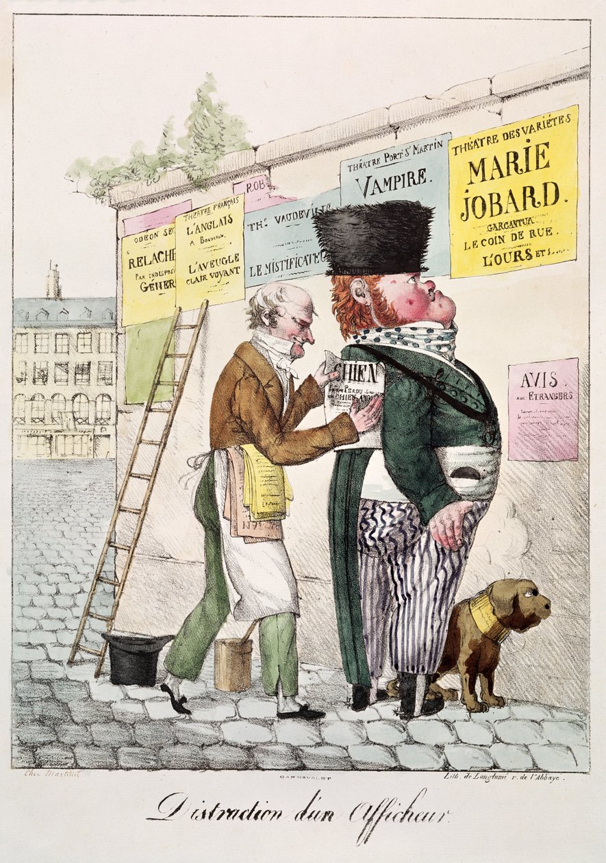Egy számlamatrica mulatsága, 1820 alkotó: French School