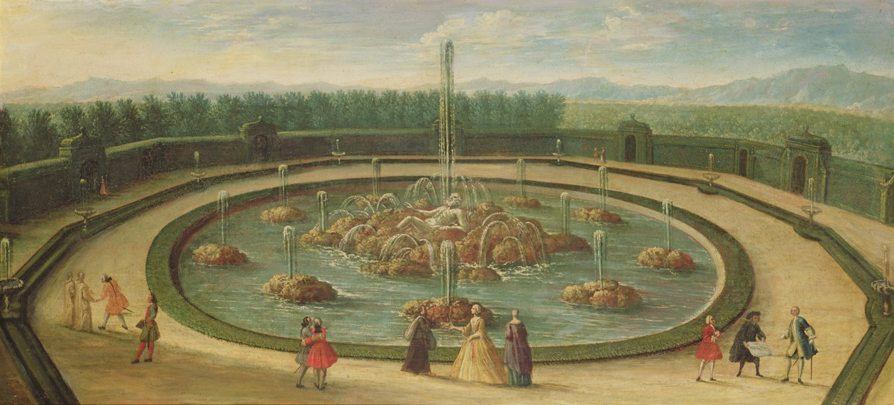 Enceladus medencéje Versailles-ban, a XVIII. század elején alkotó: French School
