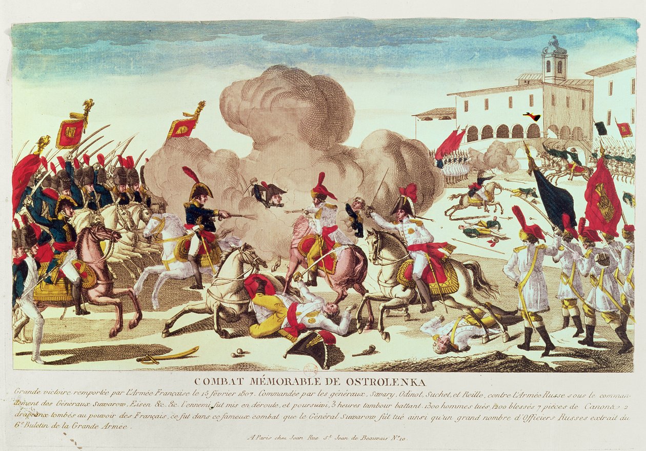 Az osztrolenkai csata, 1807. február 15 alkotó: French School