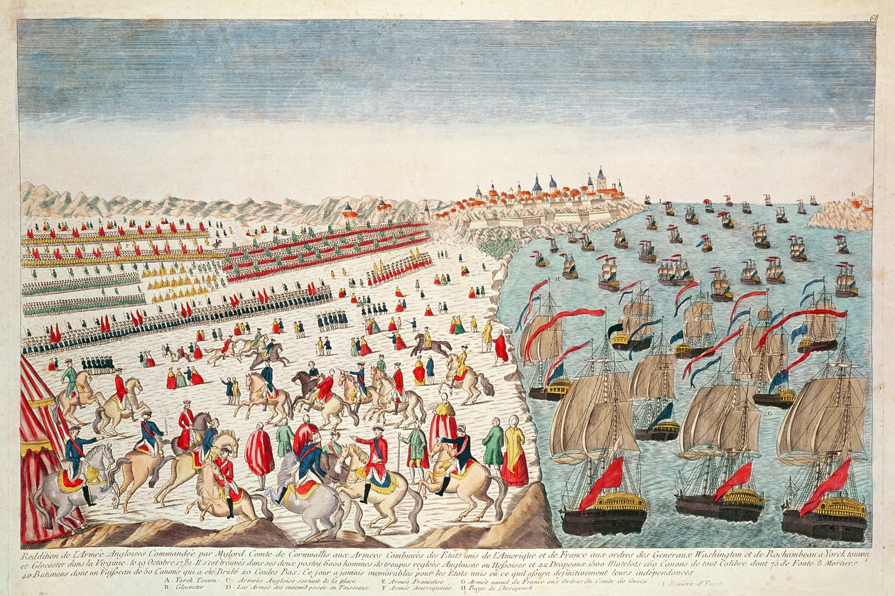 A yorktowni csata, 1781. október 19 alkotó: French School