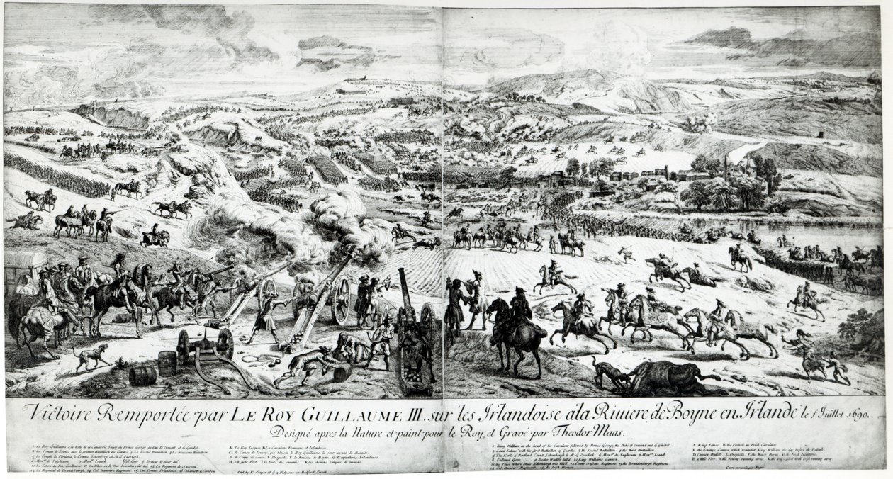 A Boyne-i csata, 1690 körül alkotó: French School