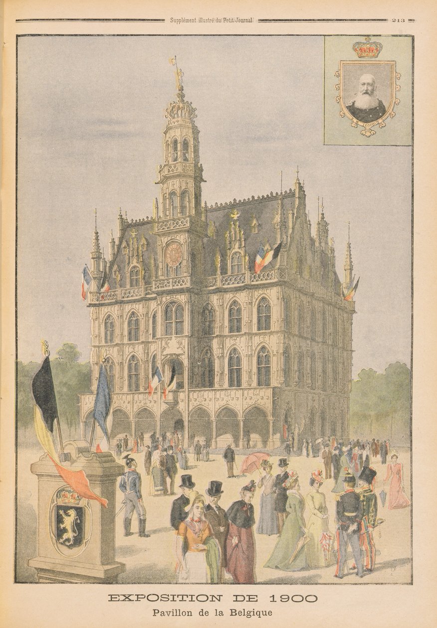 A belga pavilon az 1900. évi párizsi egyetemes kiállításon, illusztráció a „Le Petit Journal”-ból, 1900. július 8. alkotó: French School