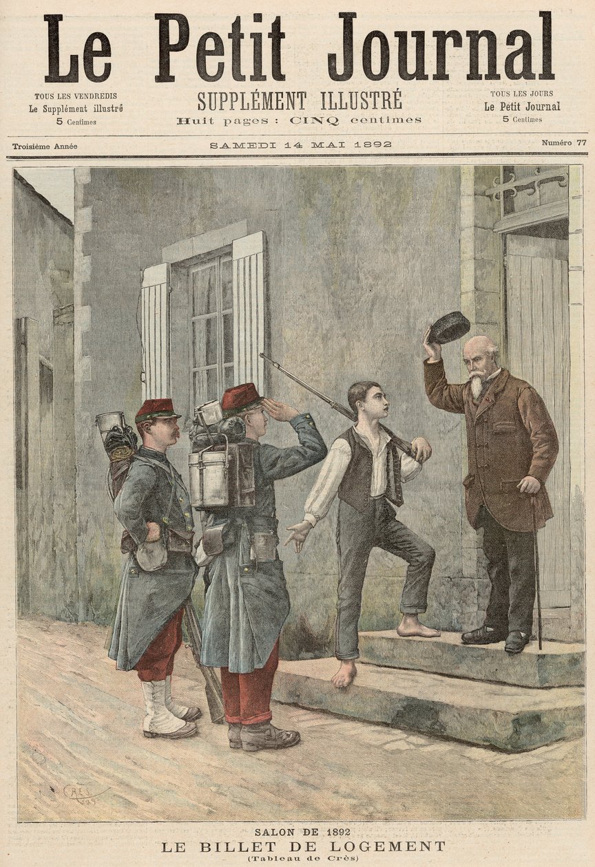 A Billet Cres festménye után, a „Le Petit Journal”-ból, 1892. május 14. alkotó: French School