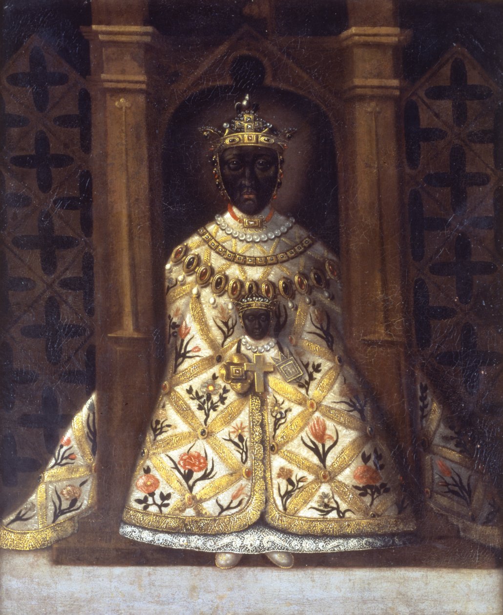 A Fekete Szűz a Chadaraitában, XI. Lajos (1423-83) alkotó: French School