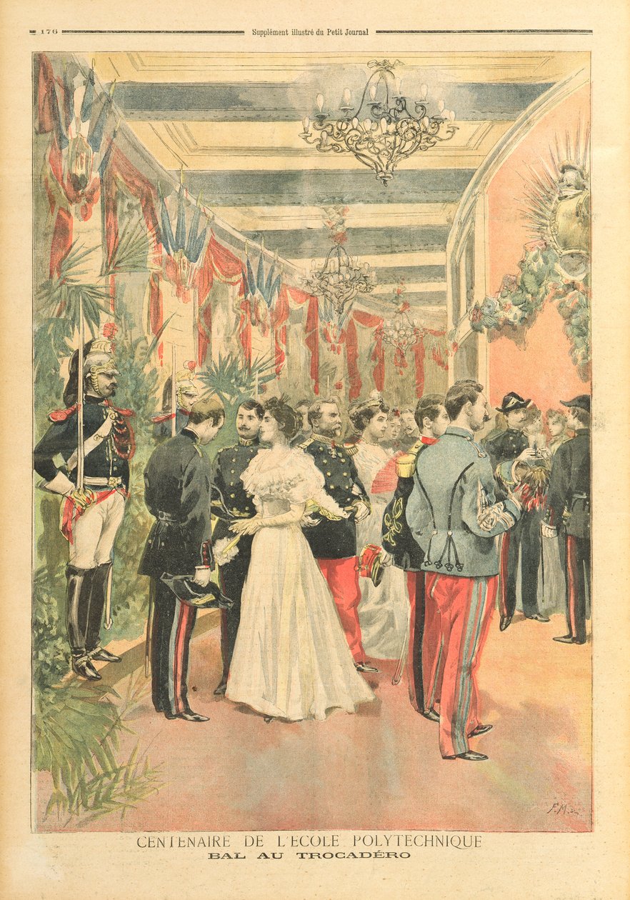 Az Ecole Polytechnique századik évfordulója: Bál a Trocadero-ban, a Le Petit Journal illusztrált mellékletéből, 1894. május 28. alkotó: French School