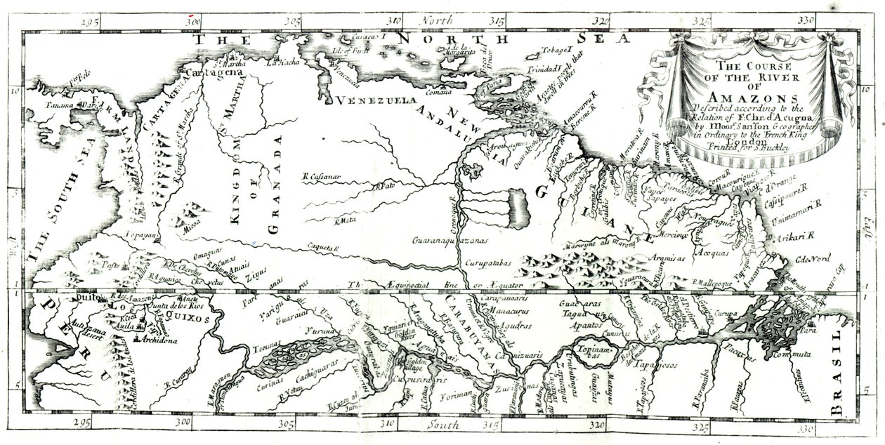 Az Amazonas folyása, 1698 alkotó: French School