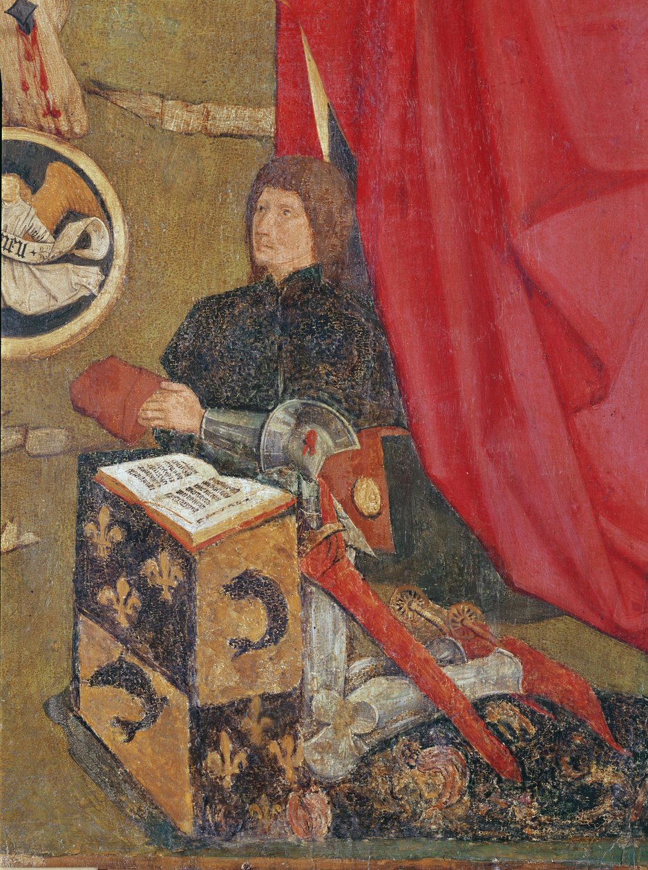 A toulouse-i parlament feszülete, a Dauphin, a jövő XI. Lajos (1423-83) részlete alkotó: French School