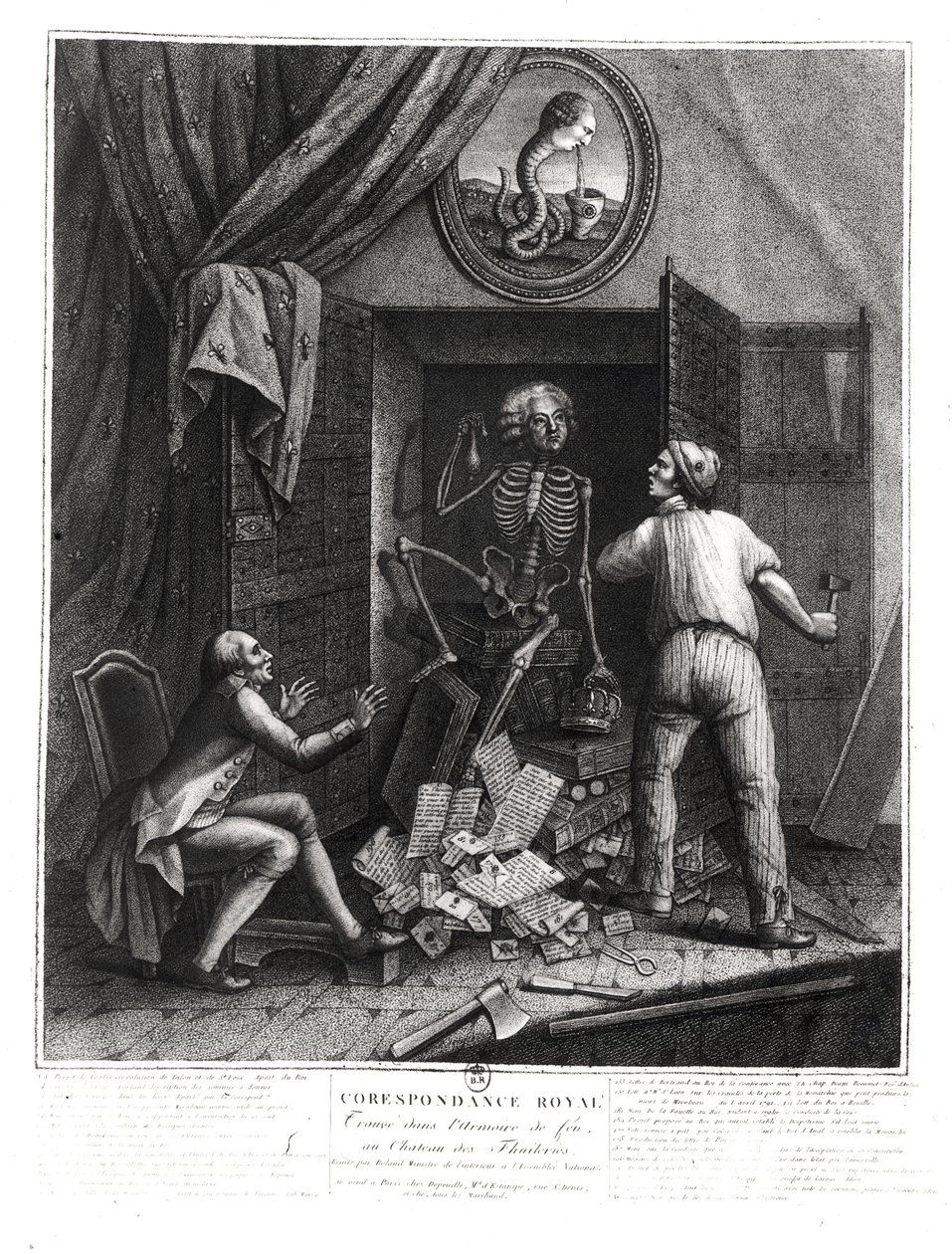 A királyi levelezés felfedezése a Tuileriákban alkotó: French School