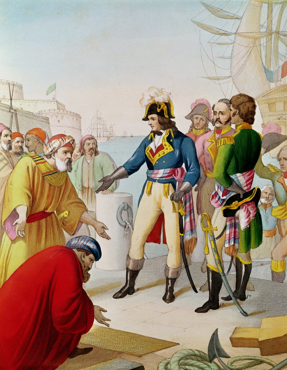 Napóleon (1769-1821) partraszállása Alexandriában 1798-ban alkotó: French School