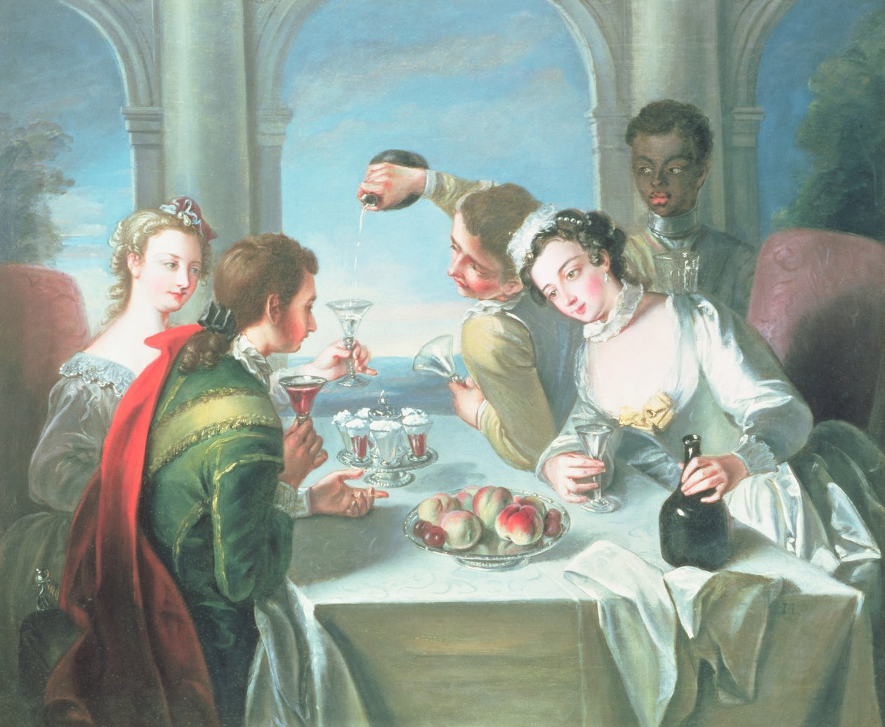 Az öt érzék: Az ízérzékelés, Philippe Mercier (1689-1760) nyomán alkotó: French School