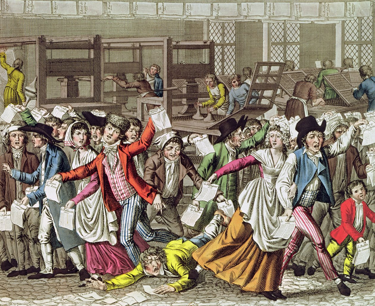 A sajtószabadság, 1797 alkotó: French School