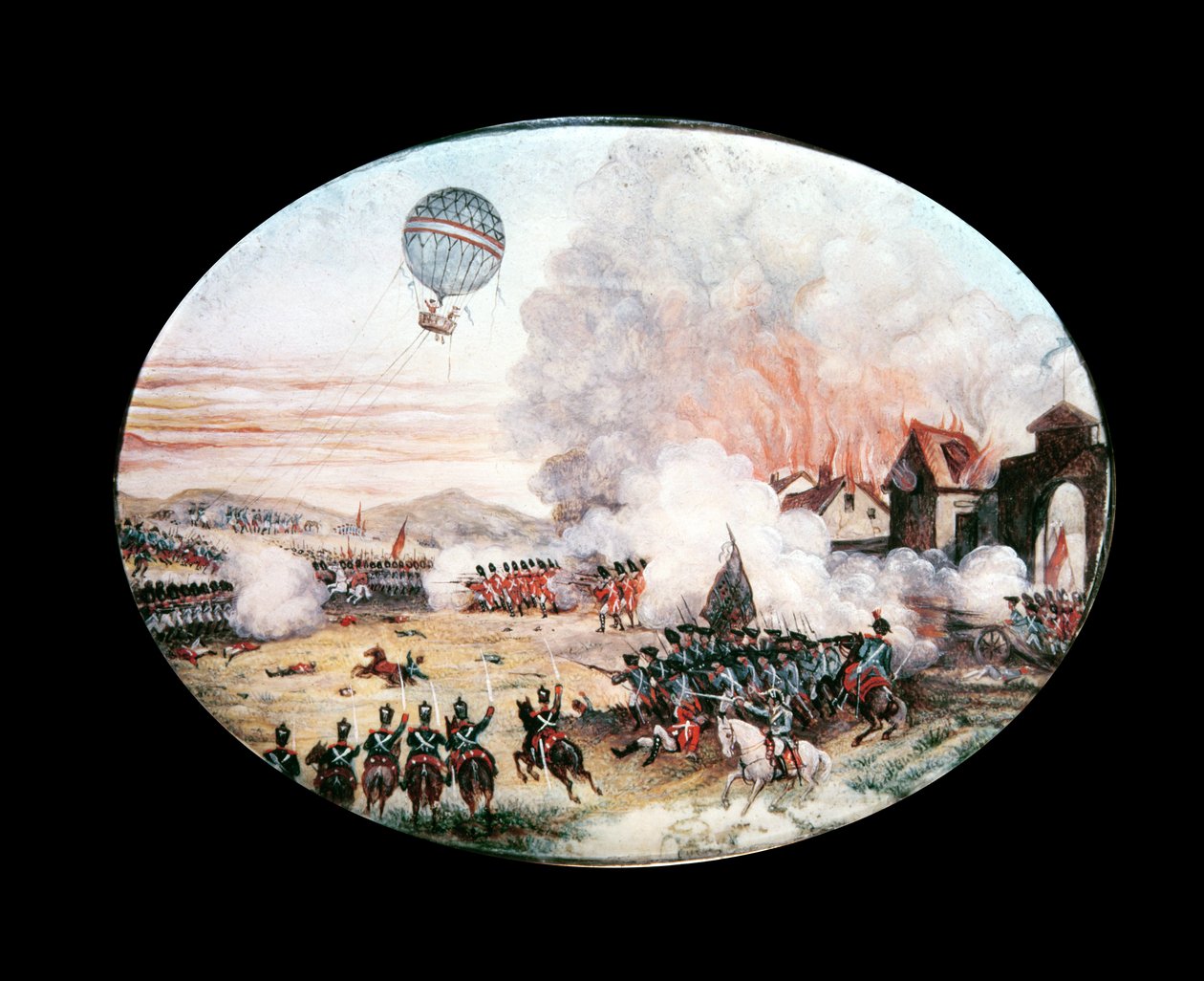 Az 1794-es Fleurus-i csata fölött lebeg a „L