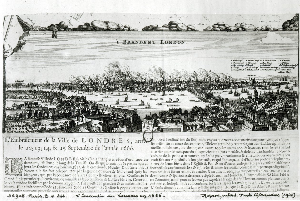 A londoni nagy tűzvész 1666-ban alkotó: French School