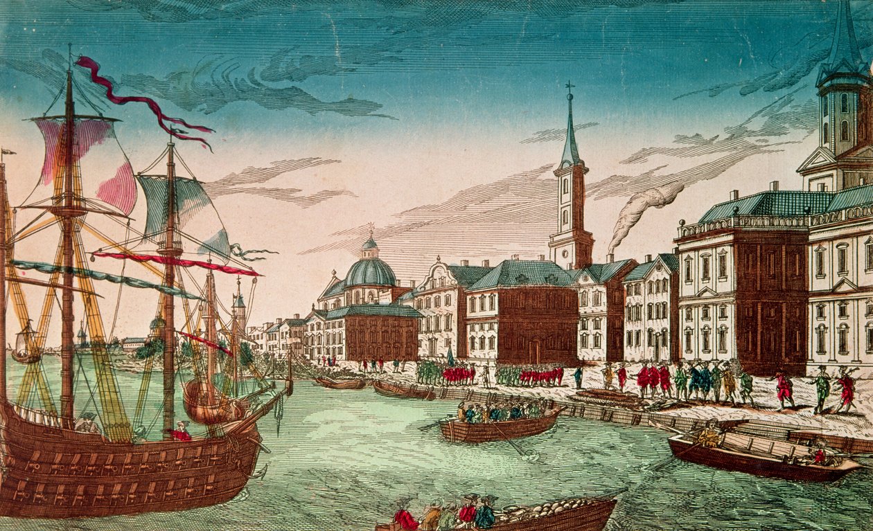 Az angol csapatok partraszállása New Yorkban, 1776. szeptember, pub. J. Chereau, Párizs alkotó: French School